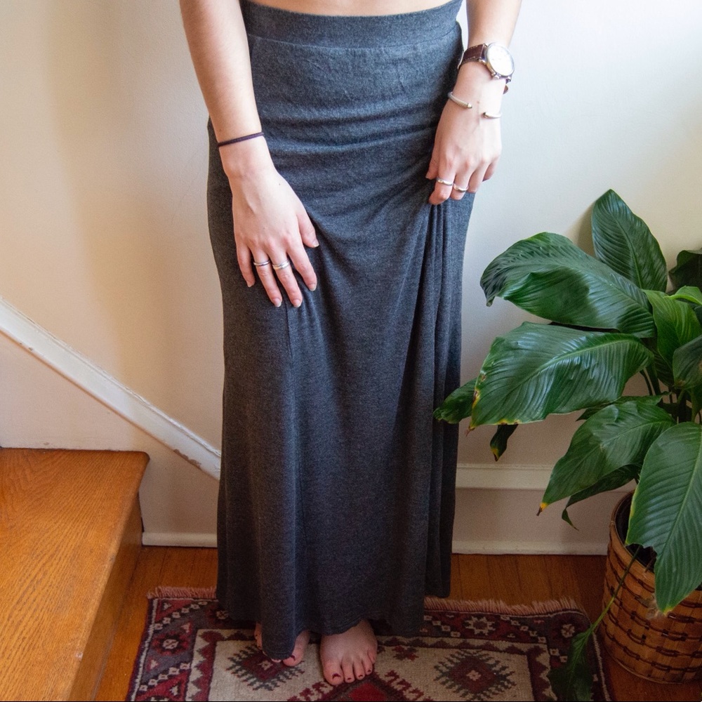 Forever 21 grey maxi skirt